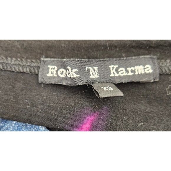 Rock N Karma Mini Dress Womens XS Black Sleeveless - Picture 6 of 8